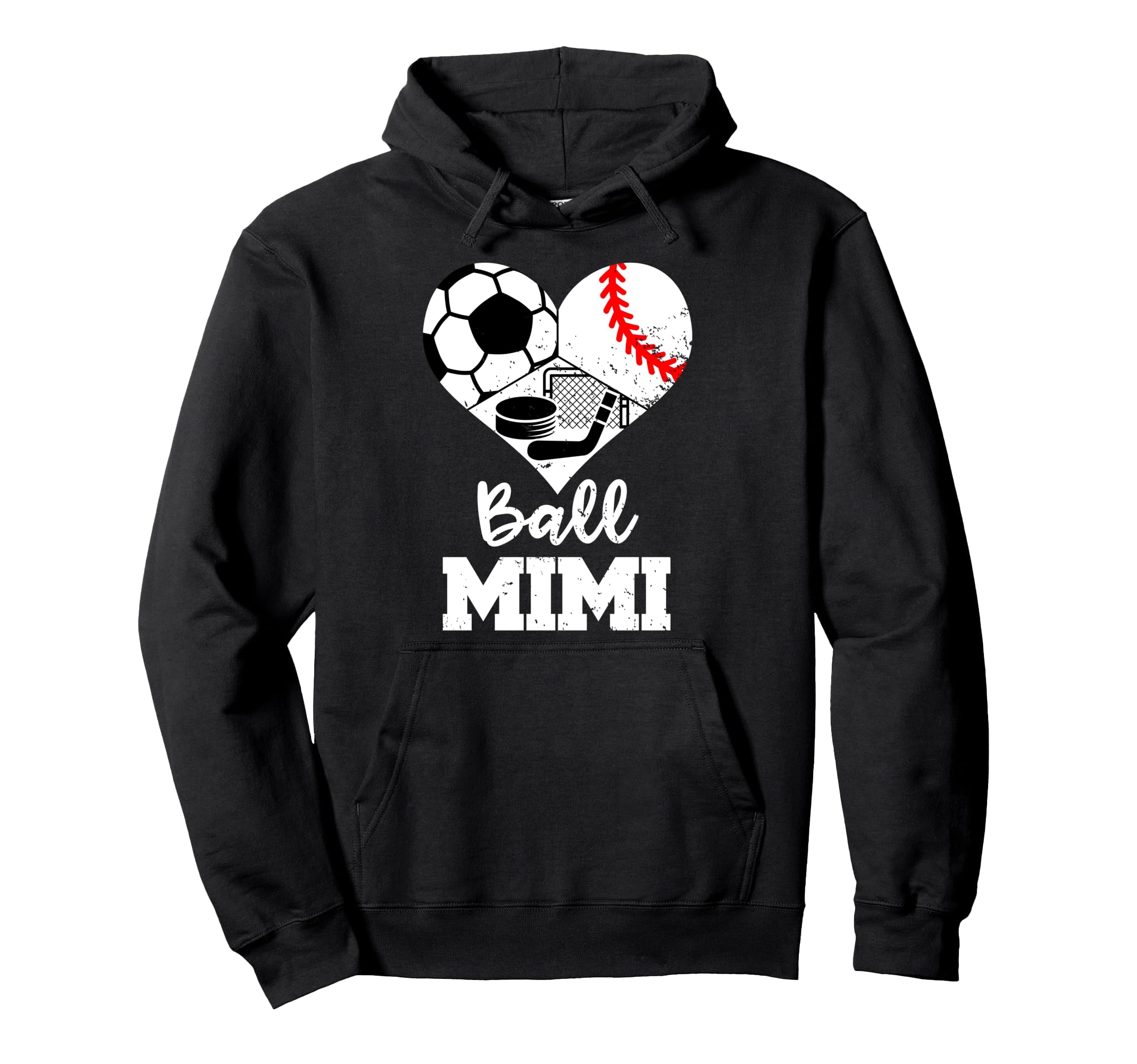 Ball Mimi Funny Soccer Baseball Hockey Hoodie - Minimalist Print Unisex