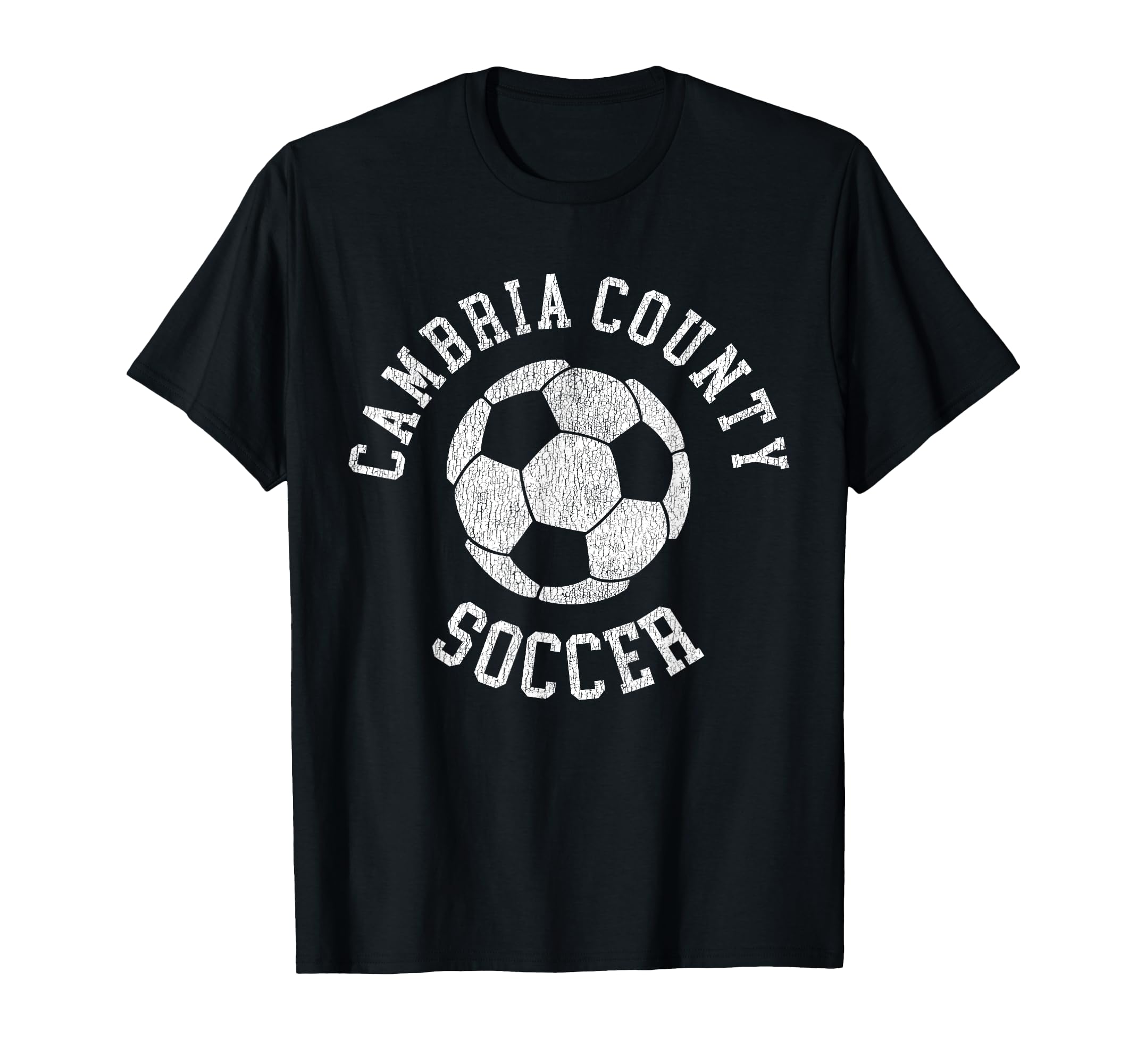 Cambria County Soccer Distressed 90S T-Shirt - Custom Art Print Men Women