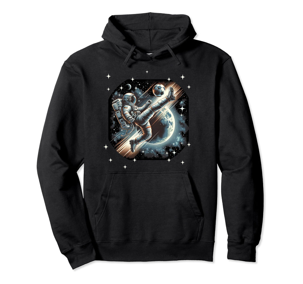 Astronaut Soccer Player Bicycle Kick Hoodie - Unique Graphic for Adults