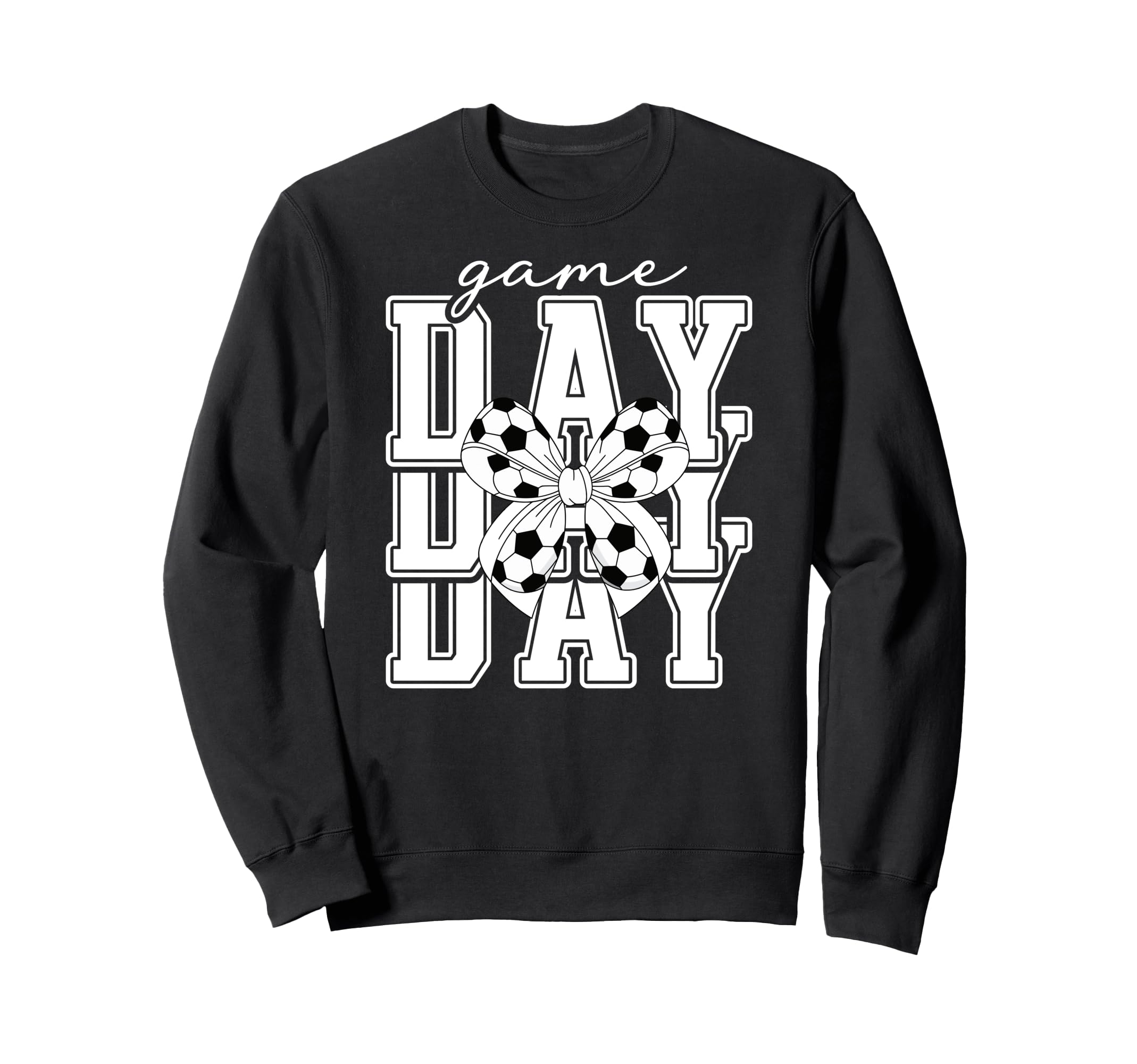 Game Day Soccer Coquette Soccer Game Sweatshirt - Graphic Print for Adults