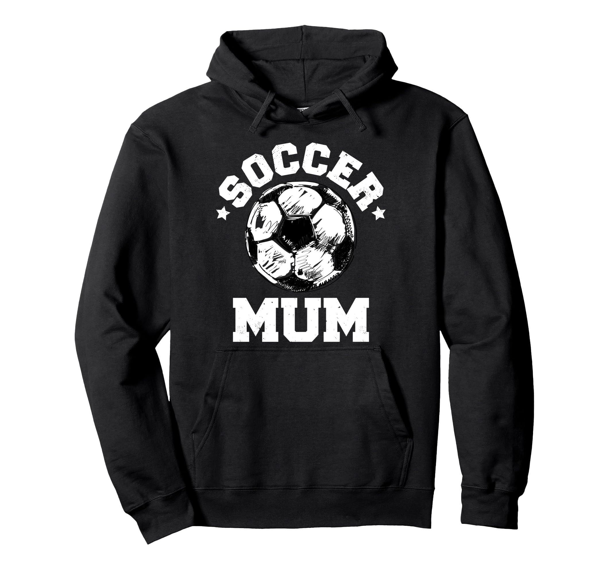 Soccer Mum Soccer Ball Distressed Hoodie - Streetwear Style Men Women