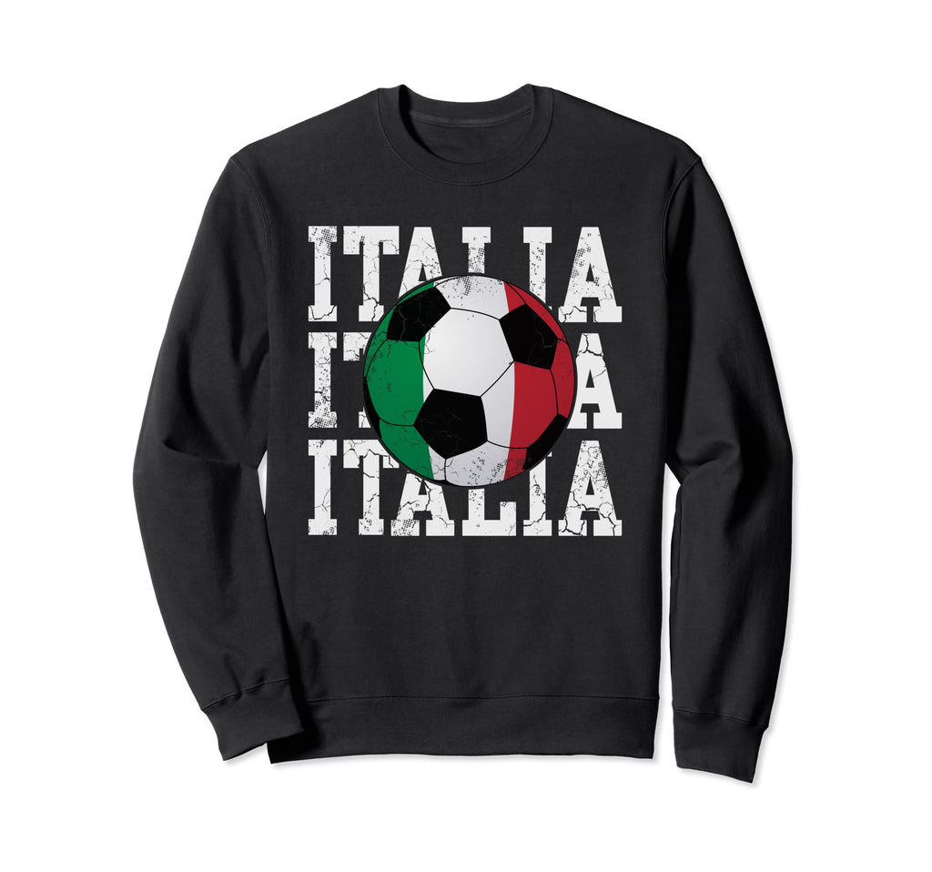 Italia Flag Soccer Ball Italian Sweatshirt - Unique Graphic for Adults