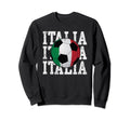 Italia Flag Soccer Ball Italian Sweatshirt - Unique Graphic for Adults