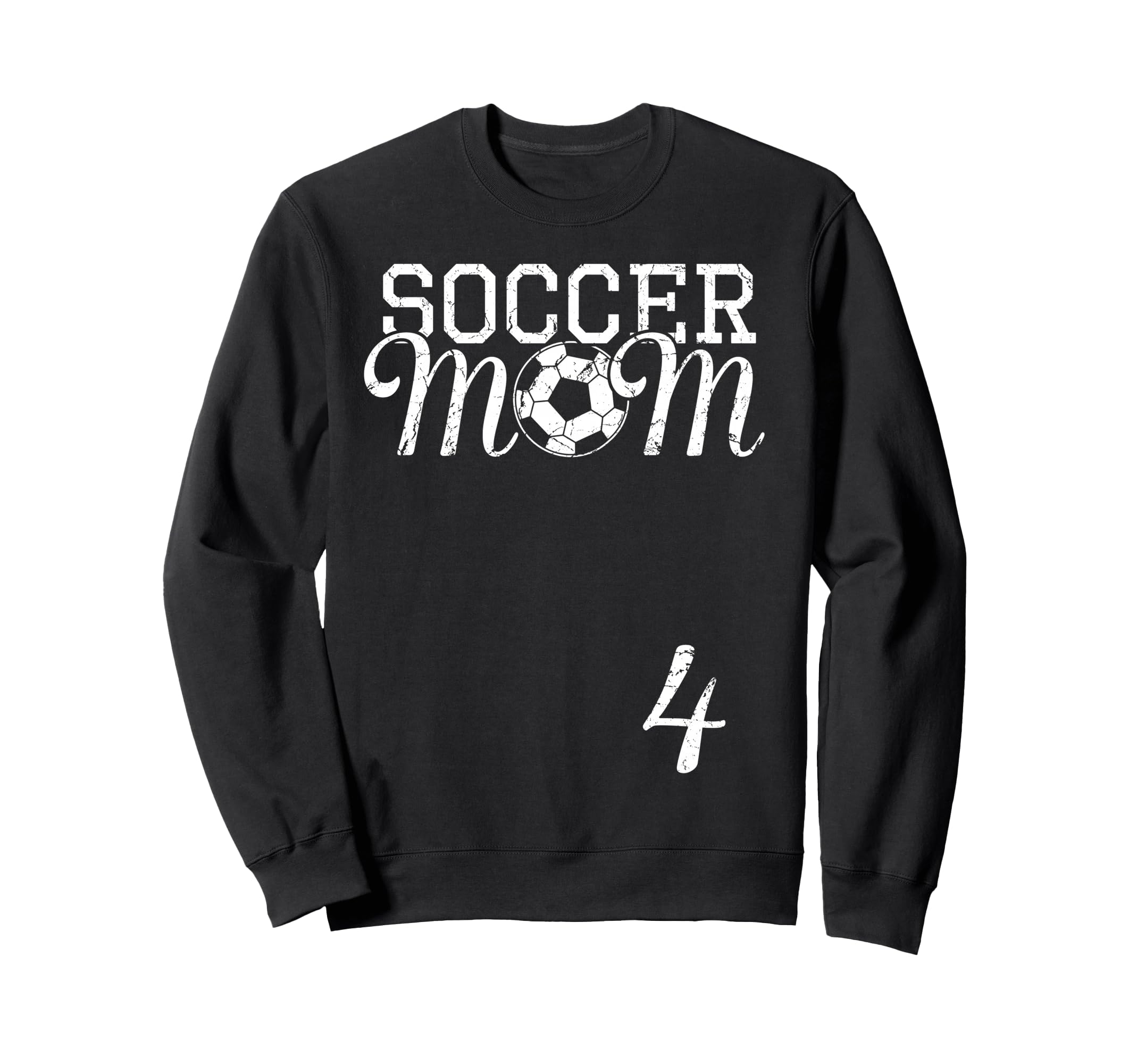 Soccer Mom Jersey Number 4 Sweatshirt - Minimalist Print for Adults
