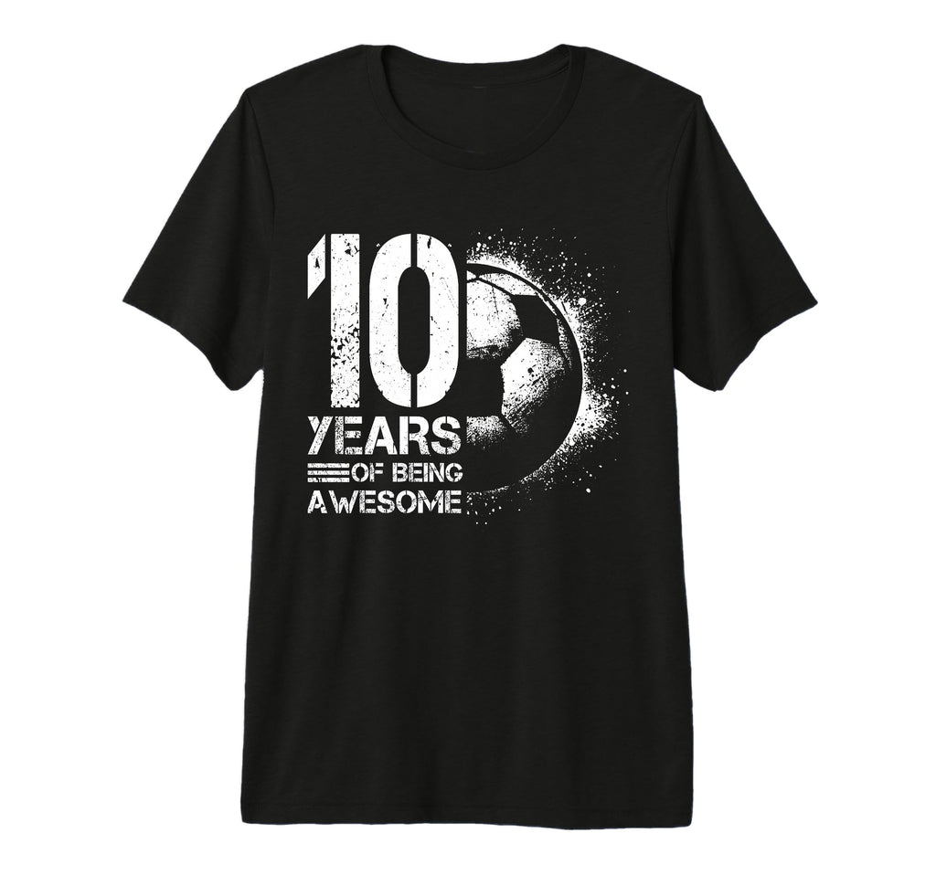 10Th Birthday Soccer Player Football 10 T-Shirt - Unique Graphic Men Women