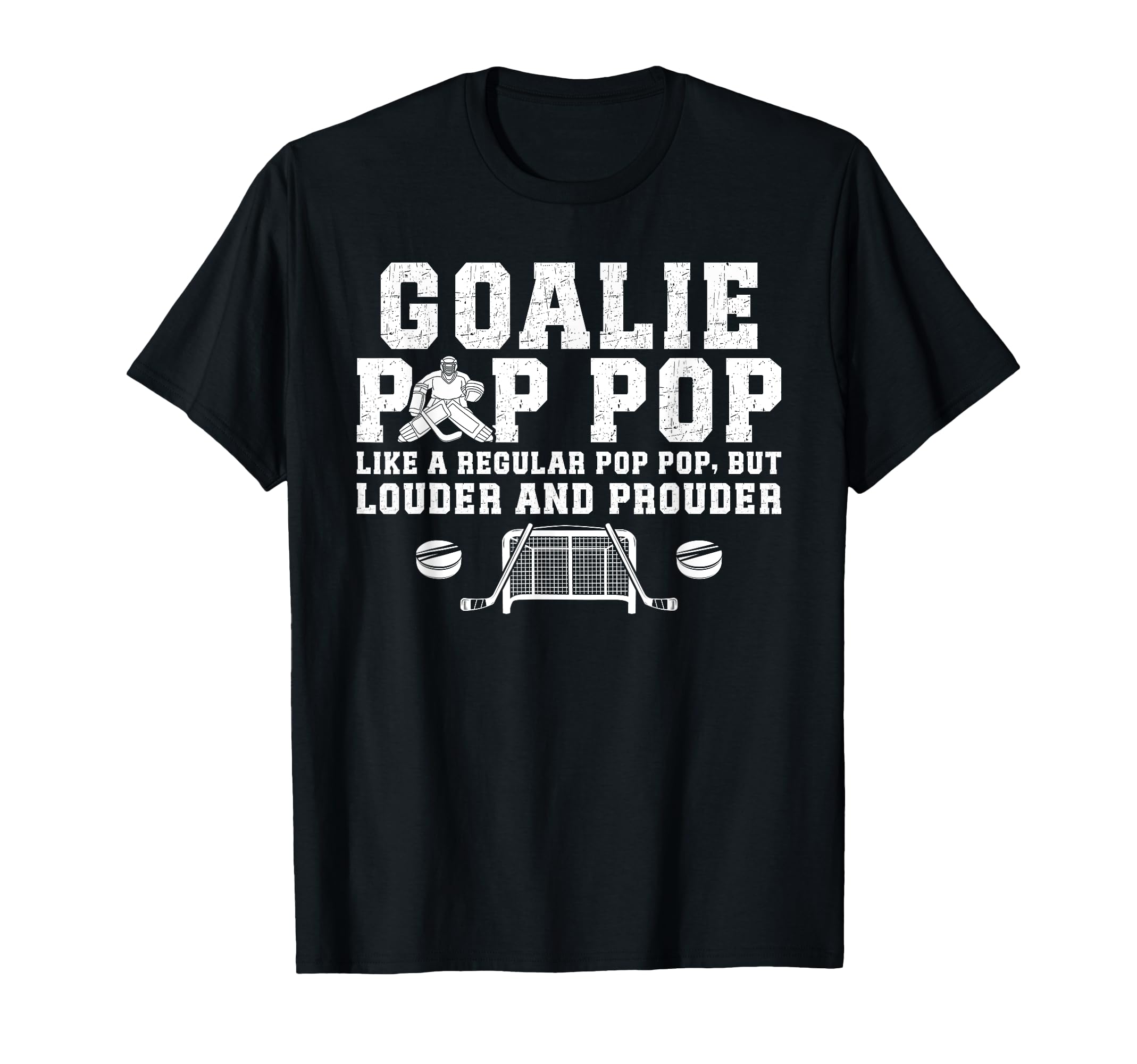 Hockey Goalie Pop Pop Ice Hockey Keeper T-Shirt - Custom Art Print Unisex