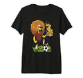 Lion Beer Soccer Funny King Jungle T-Shirt - Minimalist Print Unisex