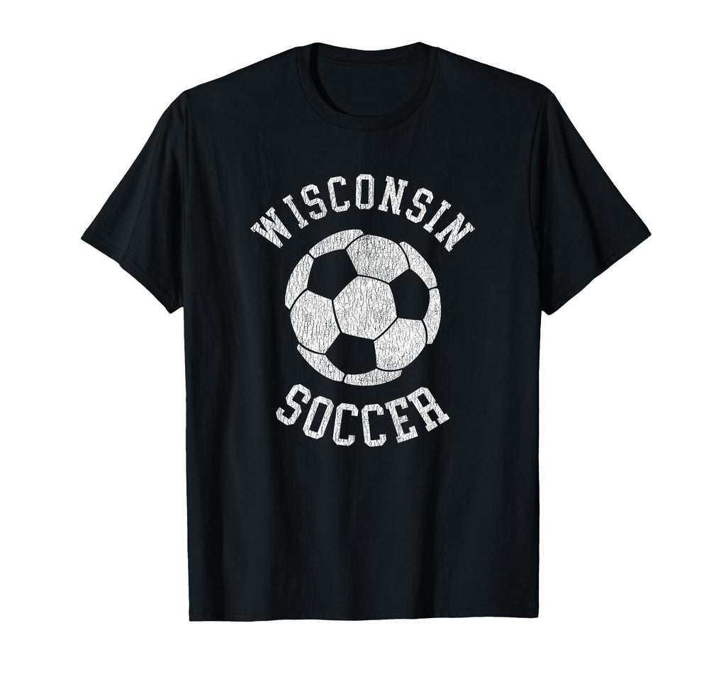 Wisconsin Soccer Distressed 90S T-Shirt - Streetwear Style Men Women