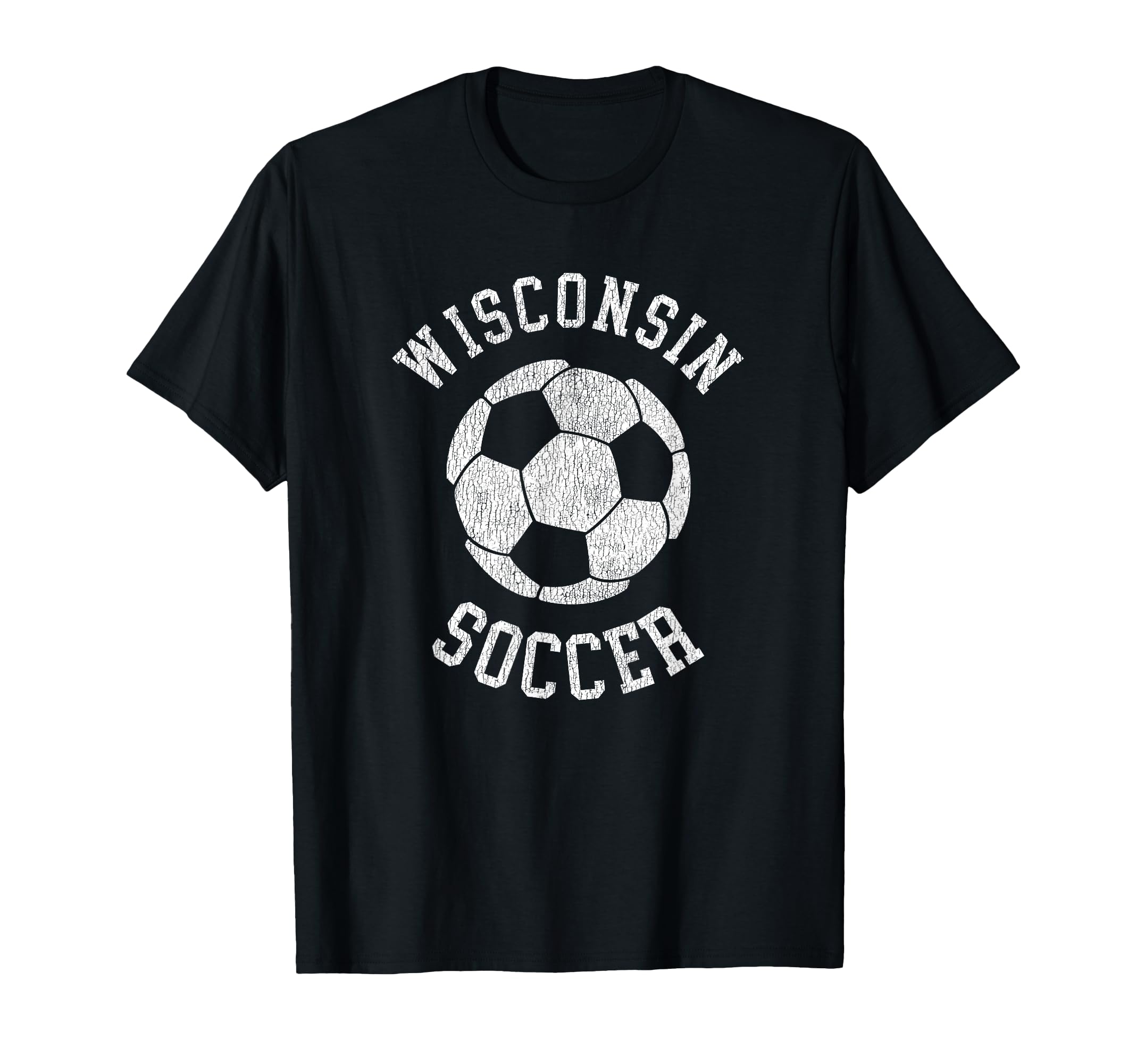 Wisconsin Soccer Distressed 90S T-Shirt - Streetwear Style Men Women