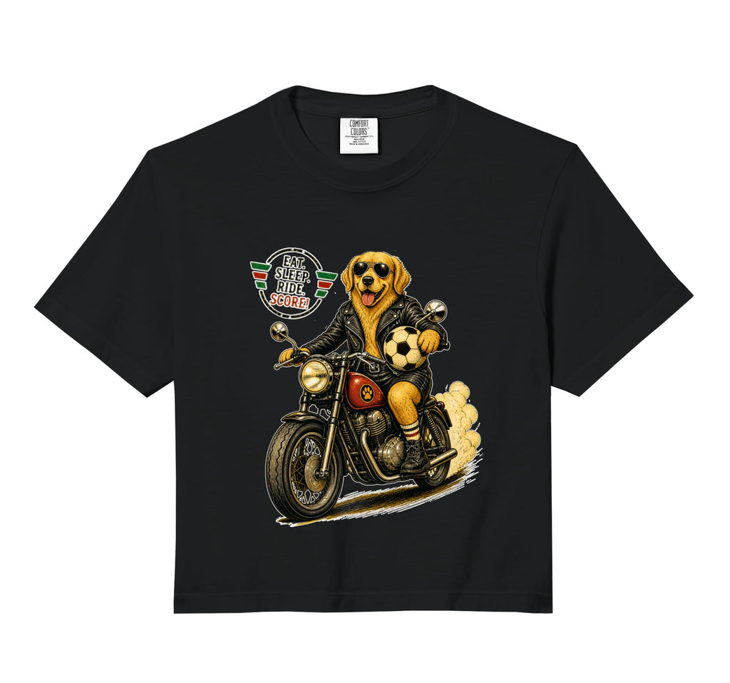 Golden Retriever Ride Motorbike Hoodie - Fun Novelty Design for Adults