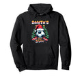 Santas Star Striker Funny Soccer Hoodie - Custom Art Print for Adults