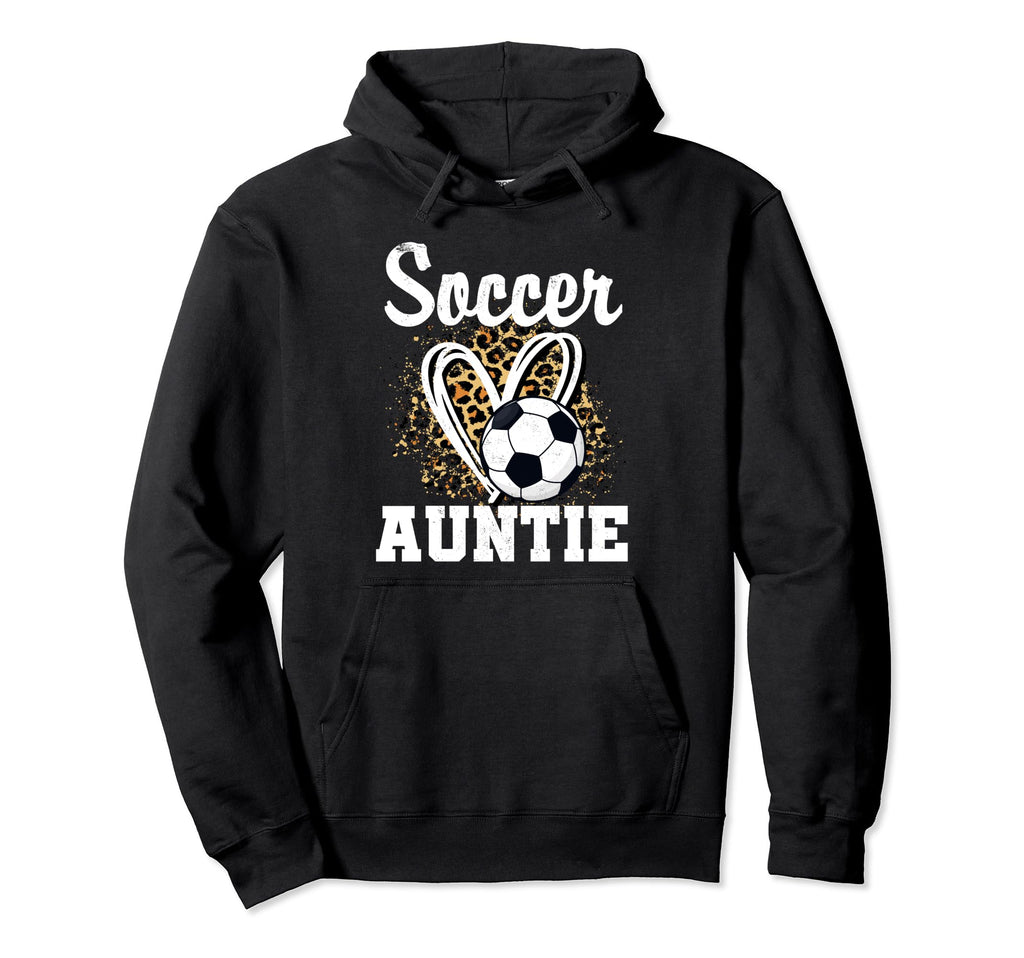 Soccer Auntie Leopard Heart Matching Hoodie - Streetwear Style Unisex