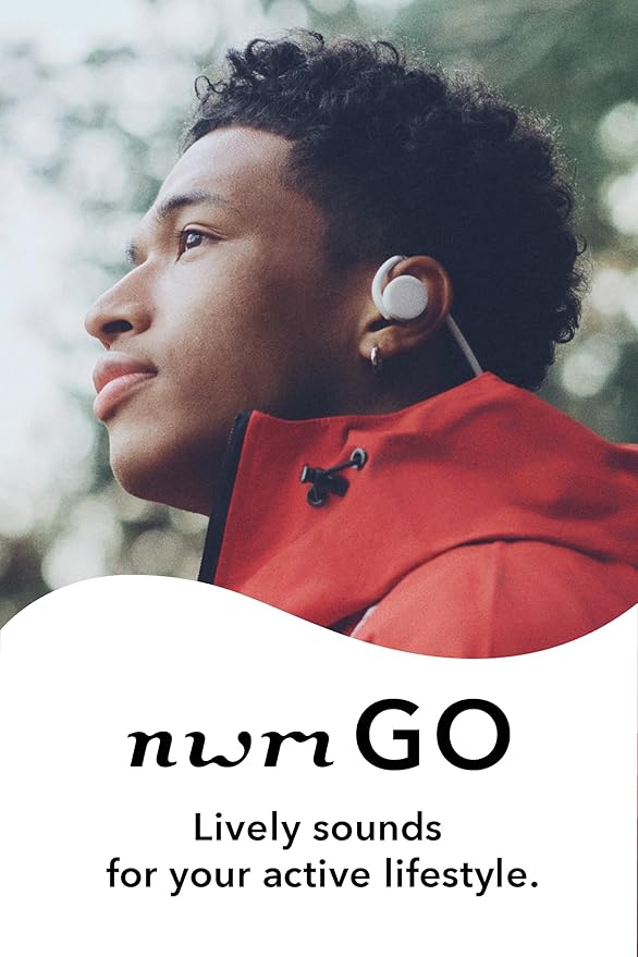 nwm GO Wireless On-Ear Speakers (Open Ear Earphones) Sound Leakage suppressed (PSZ Technology - Bone Conduction Alternative) Designed in Japan | Fog Black