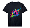 Colorful Soccer Performance T-Shirt - Graphic Print Men Women