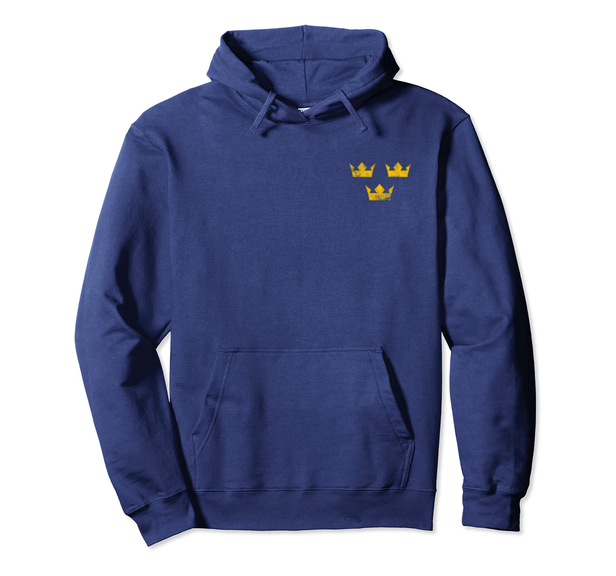 Sweden Hockey Distressed Soccer Sverige Hoodie - Trendy Graphic for Adults