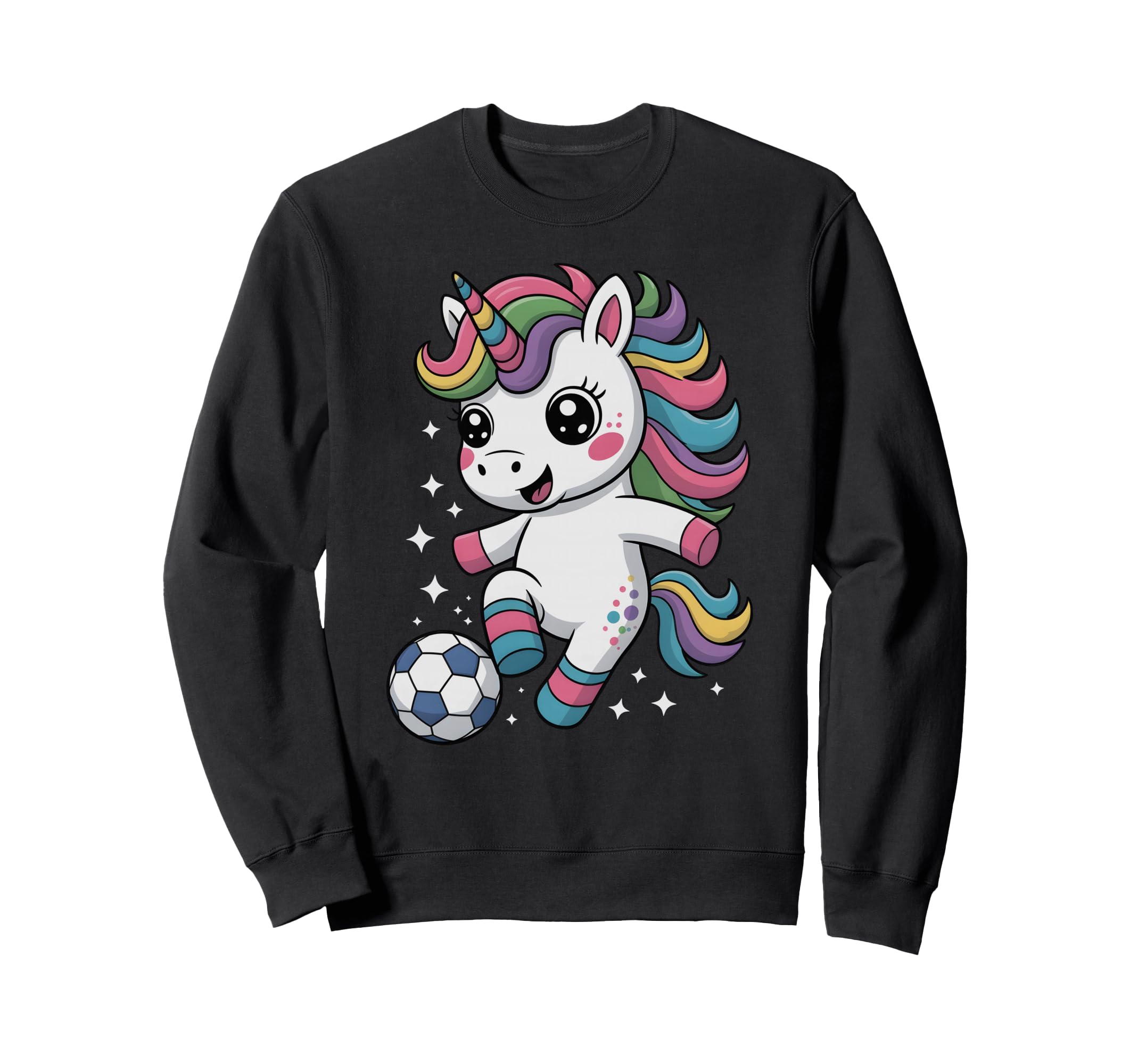 Kawaii Soccer Just Who Loves Sweatshirt - Fun Novelty Design for Adults