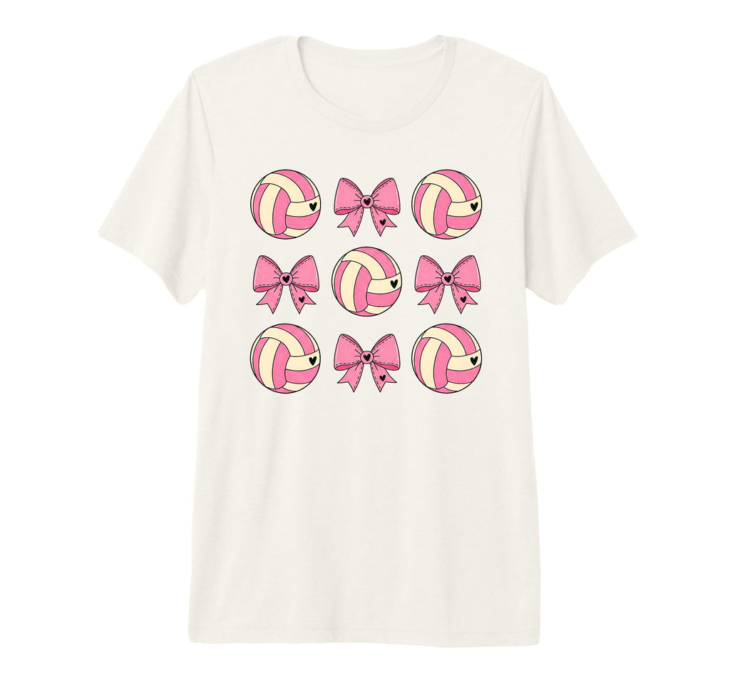 Soccer Bow Game Day Volleyball T-Shirt - Casual Everyday Wear Men Women