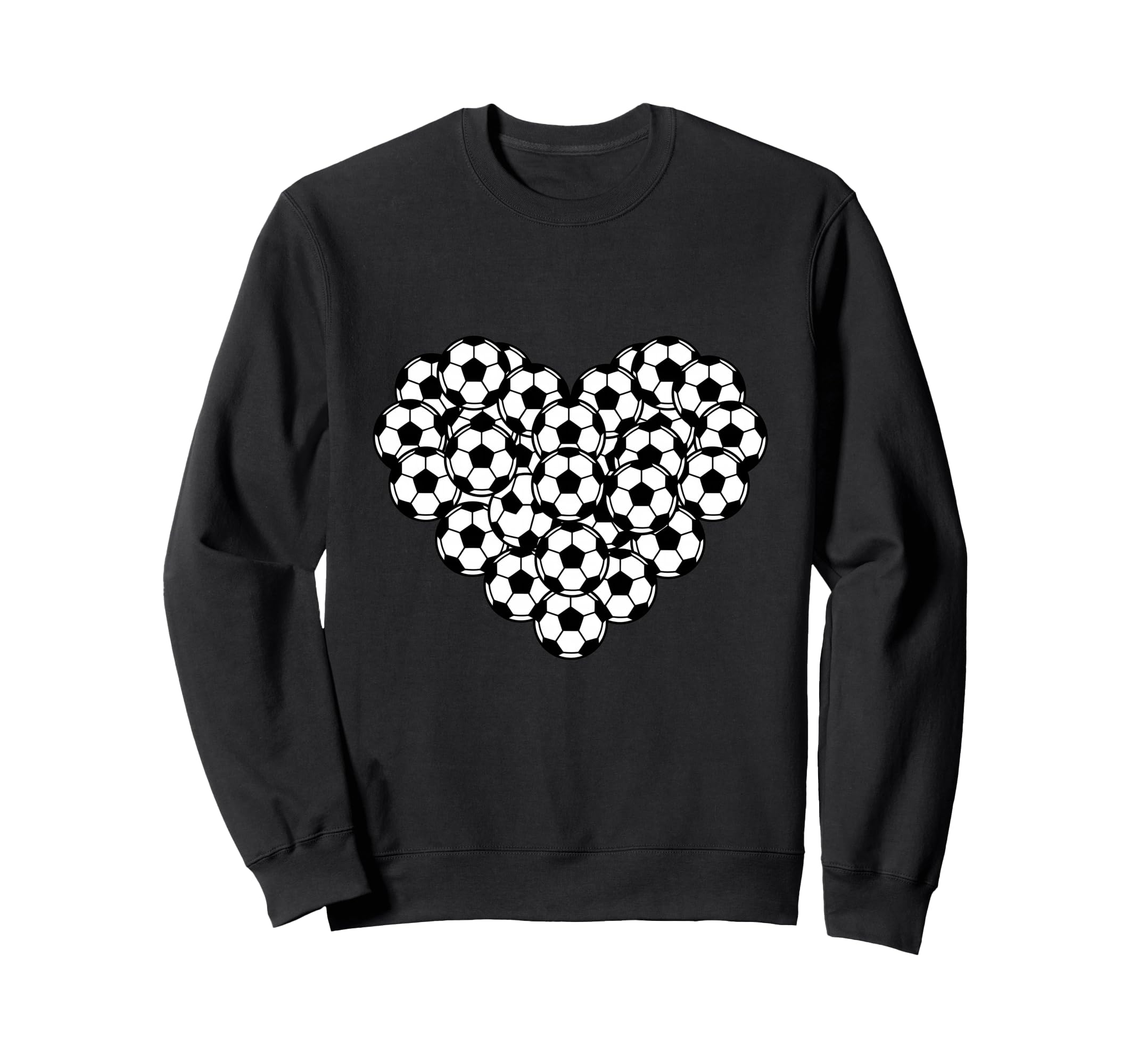 Heart Shaped Soccer Ball Pattern Sweatshirt - Streetwear Style Men Women