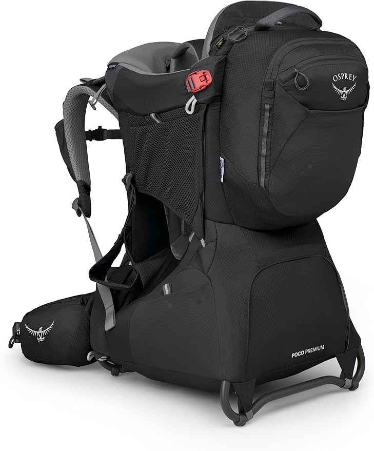 Osprey Poco Premium Child Carrier Backpack - Deluxe Kid Carrier for Hiking with Built-in Sunshade, Removable Daypack, and Adjustable Fit - Premium Comfort for Parent and Child