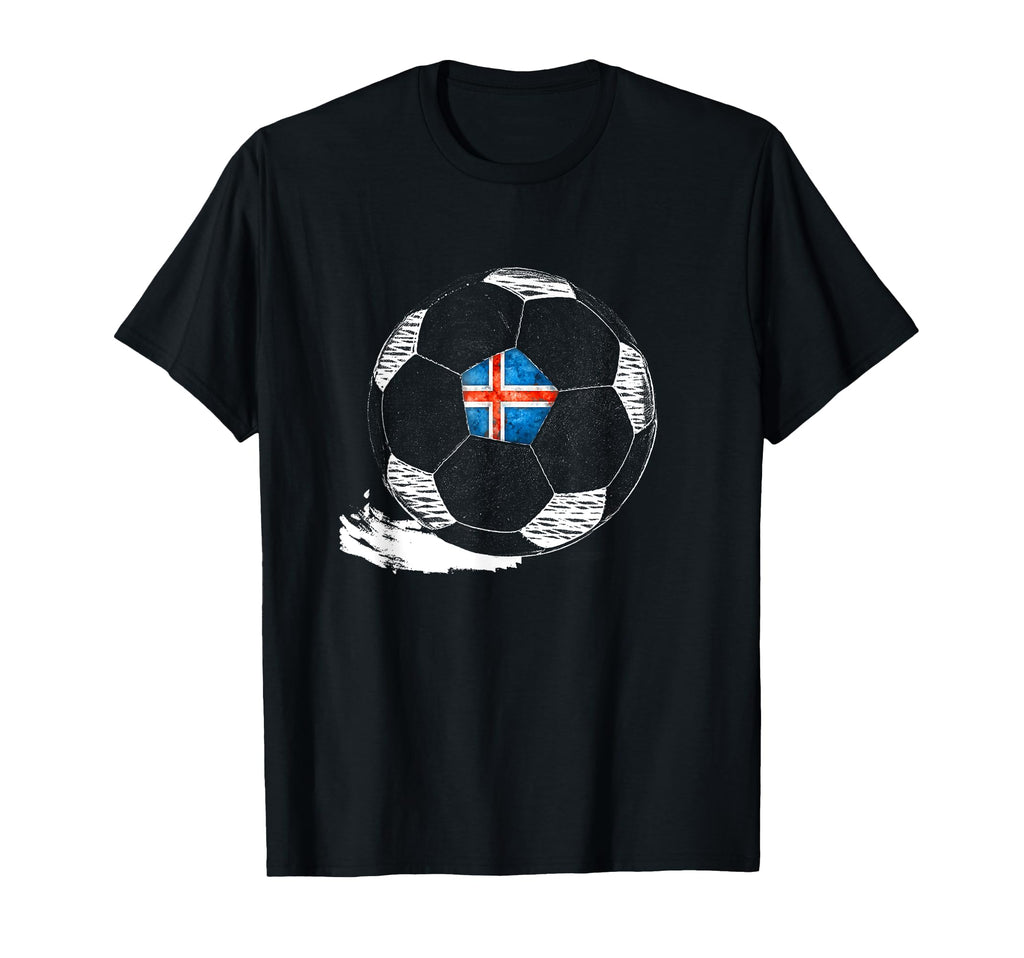 Soccer Iceland Flag Icelanders Pride T-Shirt - Unique Graphic Men Women