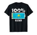Kazakhstan Flag Support 100 Kazakh T-Shirt - Fun Novelty Design for Adults