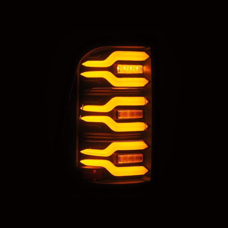AlphaRex 19-21 Dodge Ram 1500 Luxx-Series LED Tail Lights Black w/Activ Light/Seq Signal 640040 *Discontinued