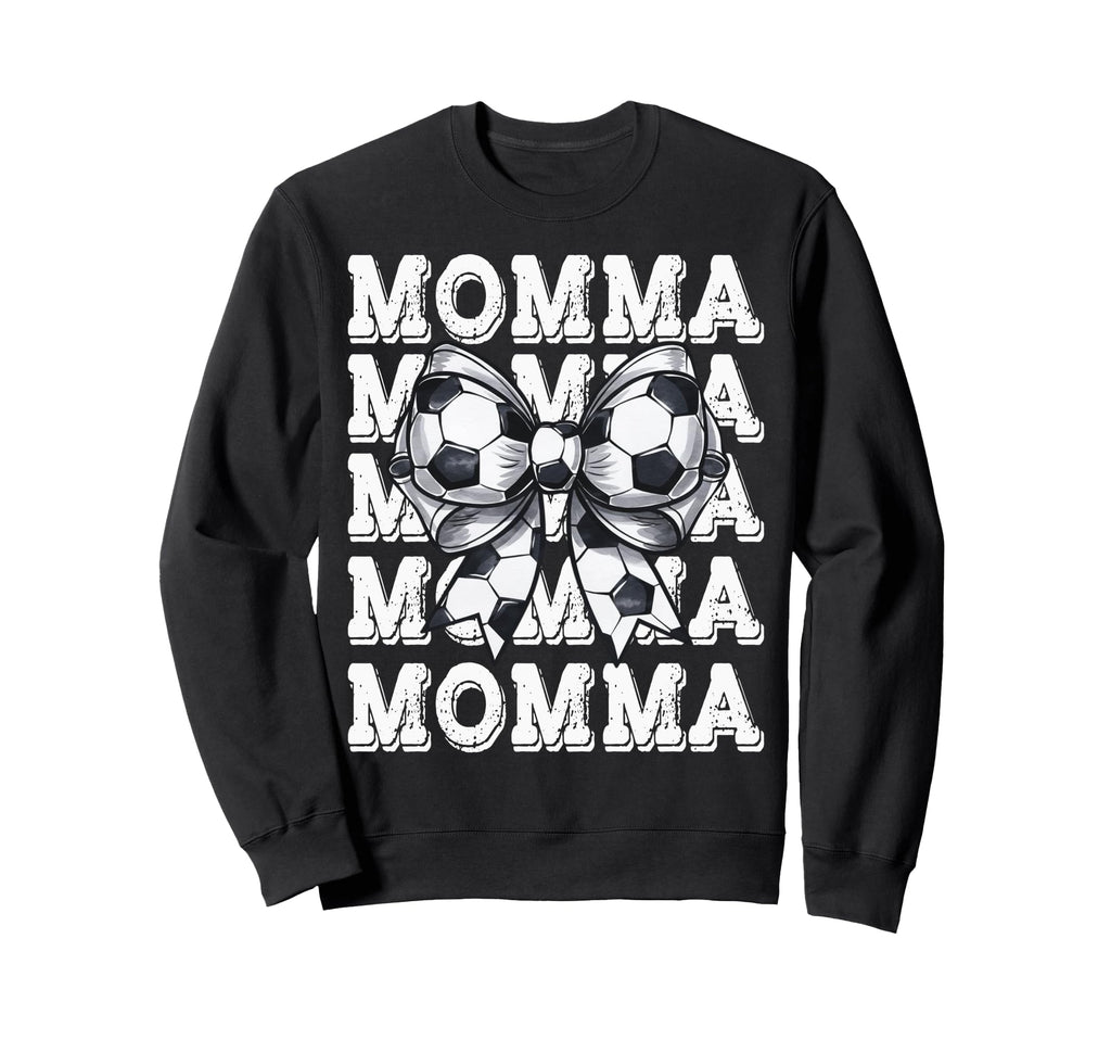 Coquette Soccer Momma Matching Sweatshirt - Graphic Print for Adults