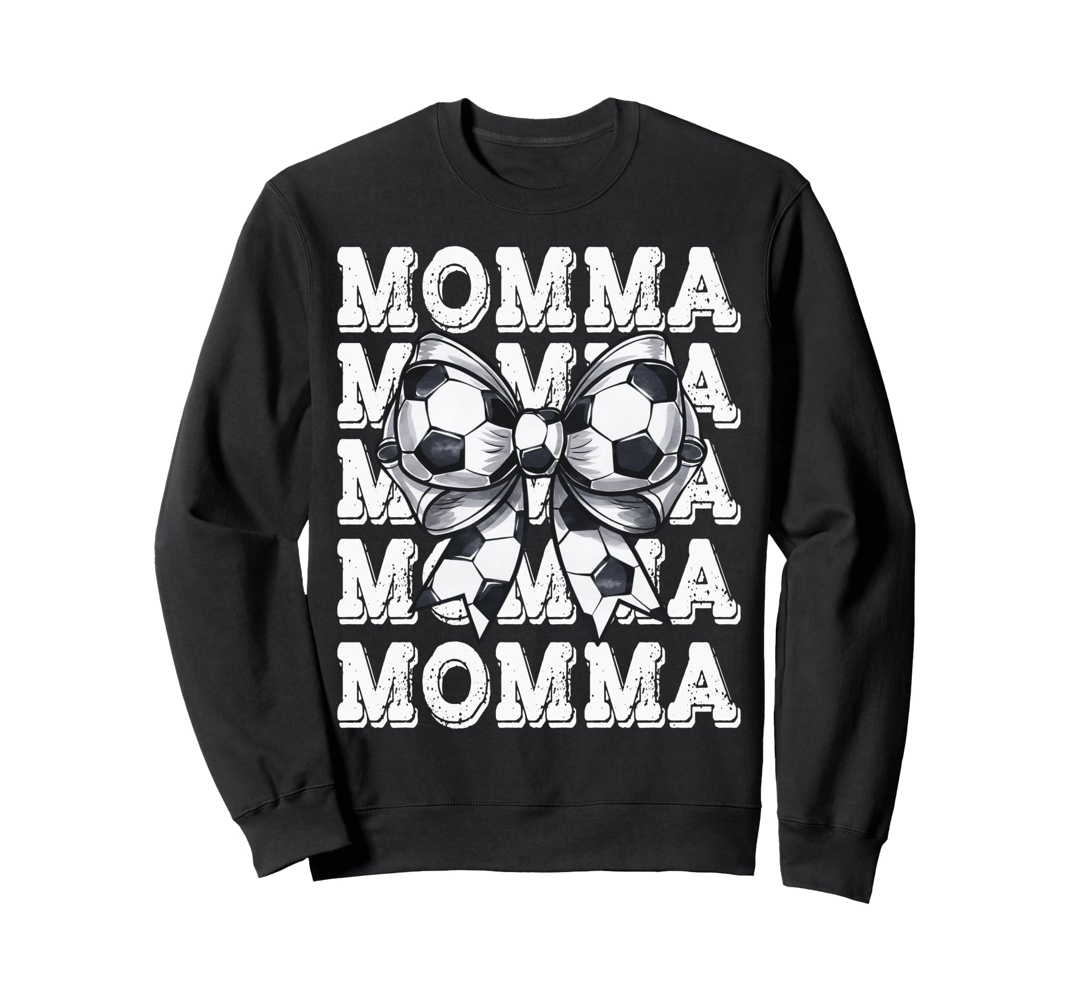Coquette Soccer Momma Matching Sweatshirt - Graphic Print for Adults