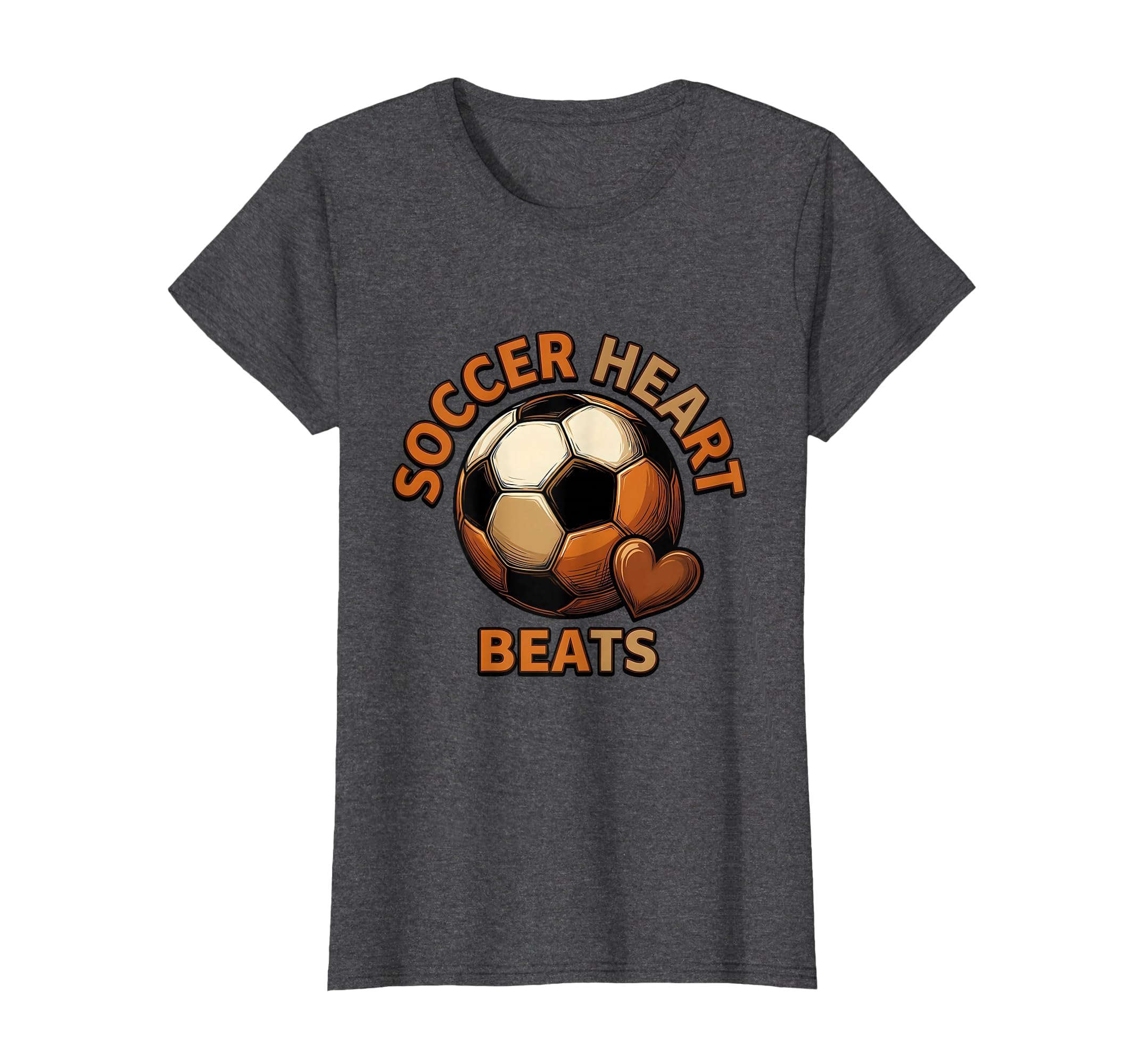 Soccer Heart Beats Passionate Football T-Shirt - Novelty Apparel Unisex