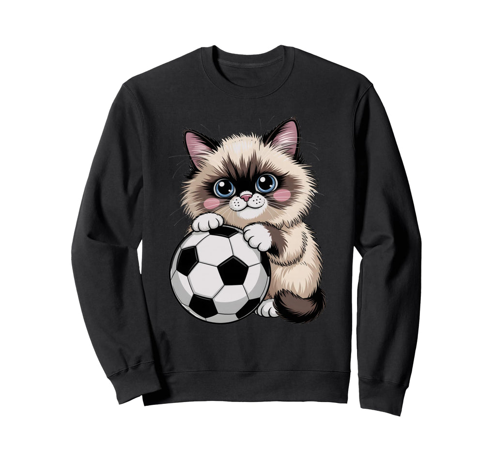 Soccer Birman Just Who Loves Cats Sweatshirt - Minimalist Print for Adults