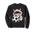 Soccer Birman Just Who Loves Cats Sweatshirt - Minimalist Print for Adults