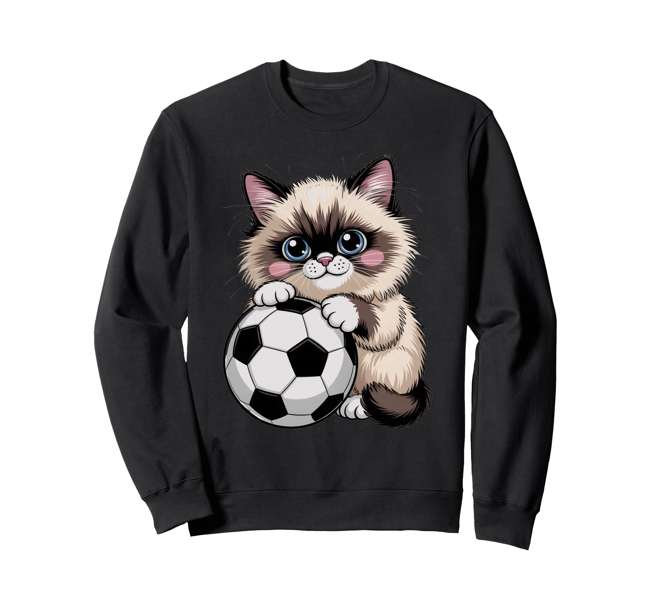 Soccer Birman Just Who Loves Cats Sweatshirt - Minimalist Print for Adults