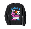 Gender Reveal Goals Or Bows Uncle Sweatshirt - Fun Novelty Design Unisex