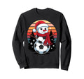 Snowman Soccer Ball Football Sweatshirt - Fun Novelty Design for Adults