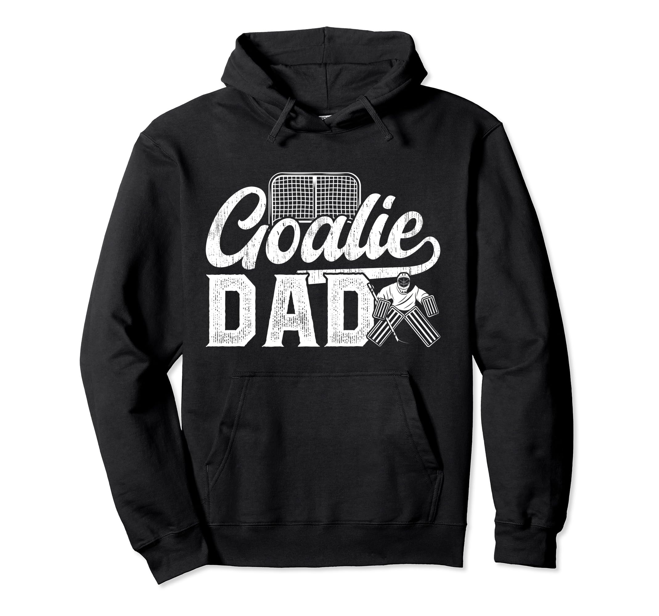 Ice Hockey Goalie Dad Hockey Goalkeeper Hoodie - Unique Graphic for Adults
