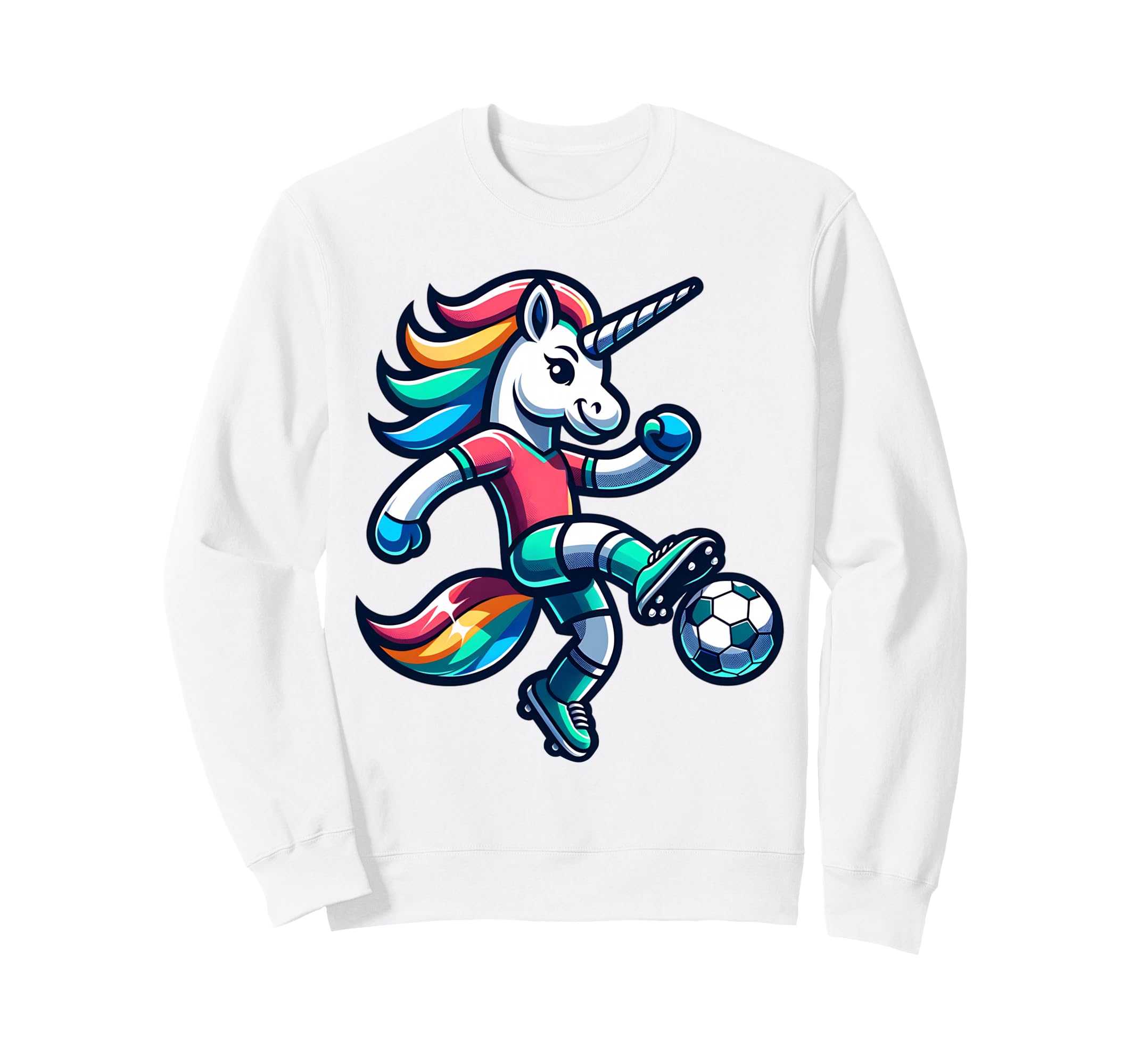 Footballer Unicorn Fans Soccer Team Sweatshirt - Novelty Apparel Unisex