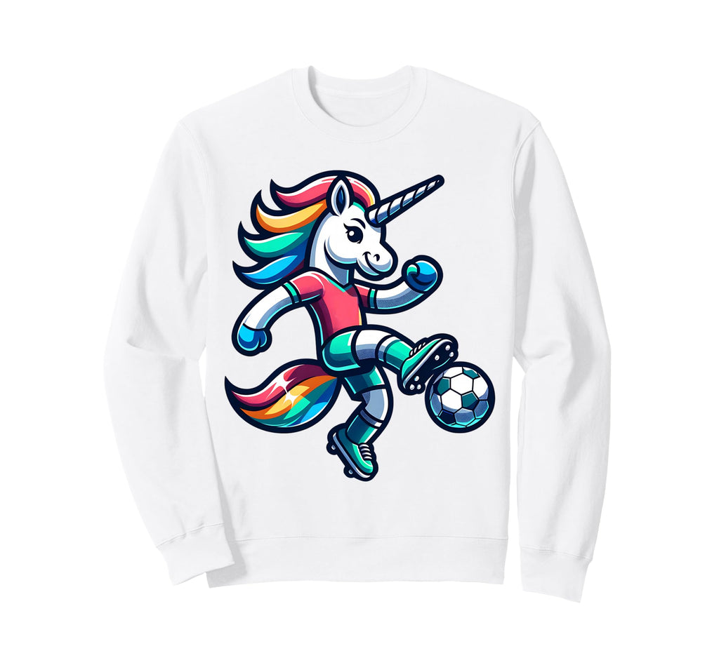 Footballer Unicorn Fans Soccer Sweatshirt - Minimalist Print Men Women