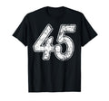 Distressed White Script Number 45 Jersey T-Shirt - Graphic Print Men Women