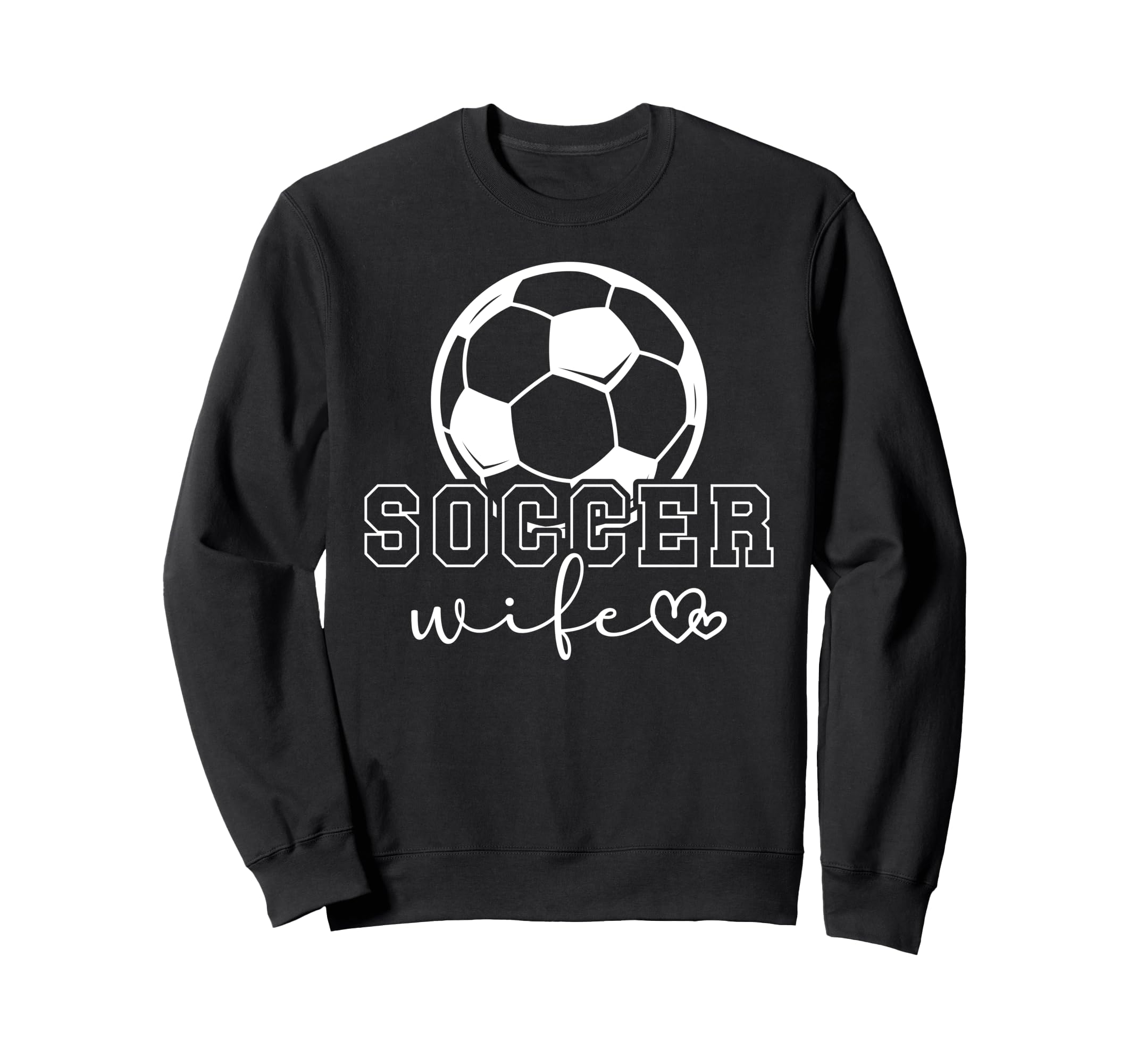 Soccer Wife Soccer Player Heart Sweatshirt - Aesthetic Graphic for Adults