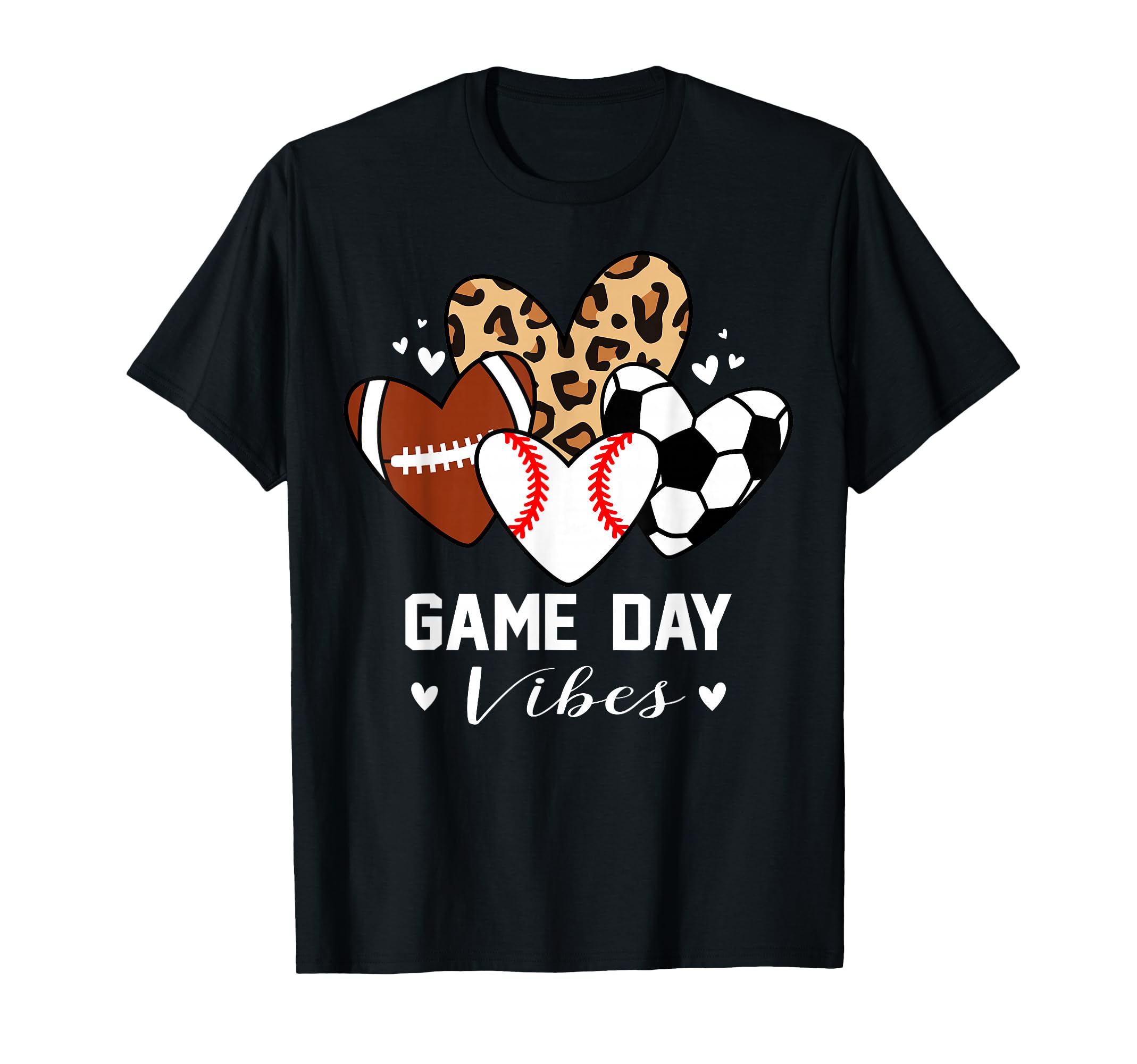 Game Day Vibes Funny Baseball Soccer T-Shirt - Graphic Print for Adults