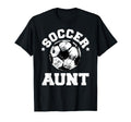 Soccer Aunt Soccer Ball Distressed T-Shirt - Custom Art Print for Adults