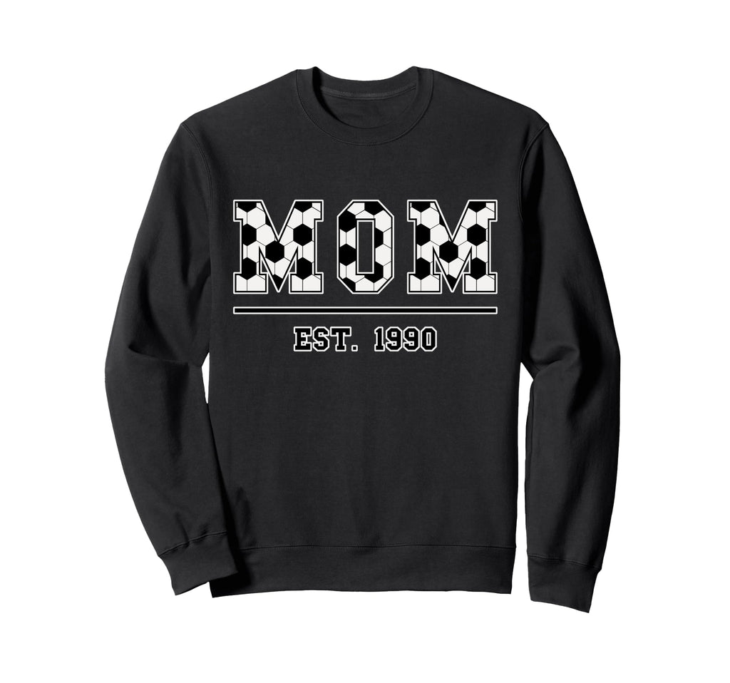 Mom Est 1990 Funny Sports Year Sweatshirt - Casual Everyday Wear Men Women
