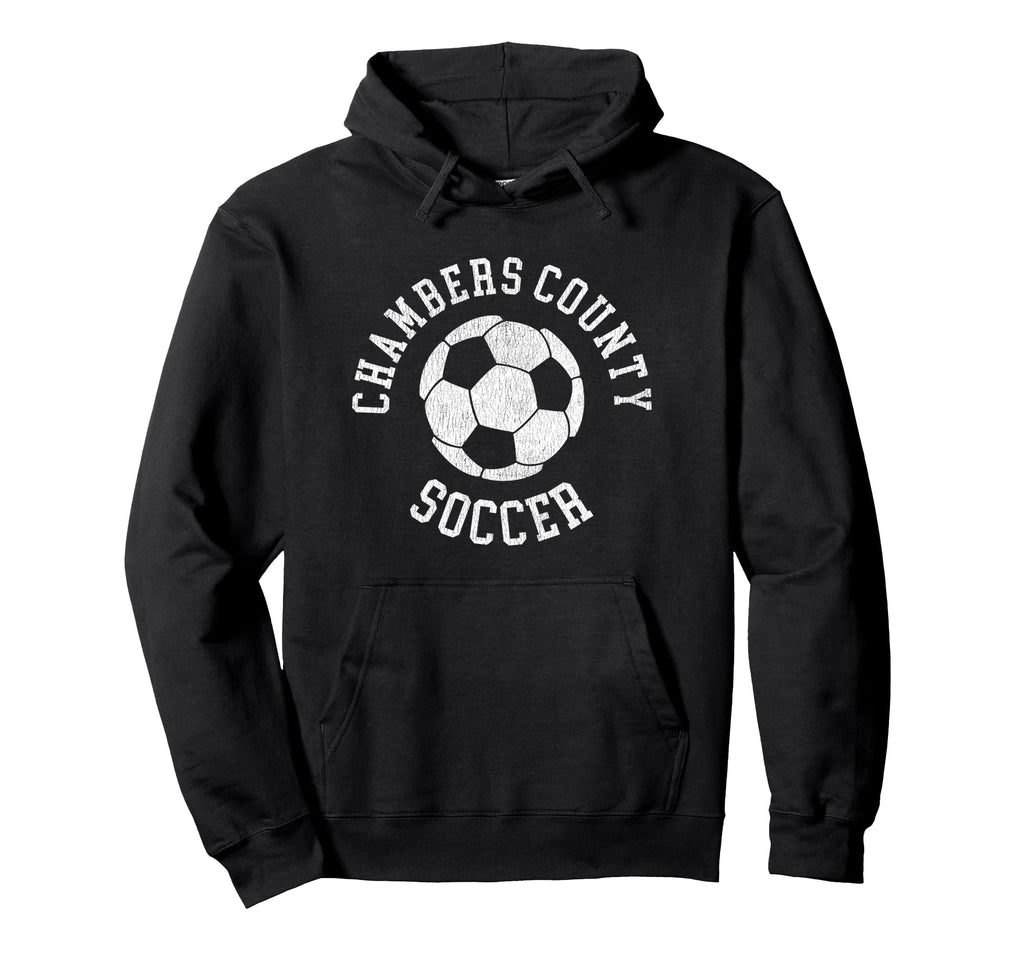 Chambers County Soccer Distressed 90S Hoodie - Trendy Graphic Men Women