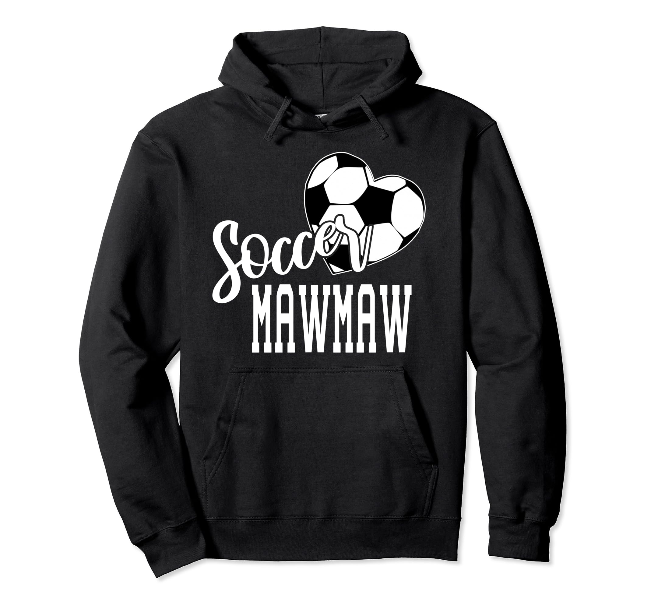 Soccer Ball Heart Soccer Mawmaw Hoodie - Streetwear Style for Adults