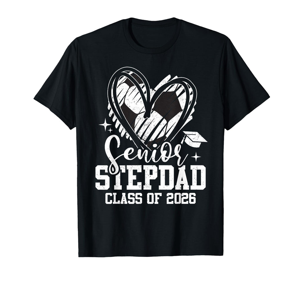 Senior Stepdad Class 2026 Soccer T-Shirt - Minimalist Print Unisex