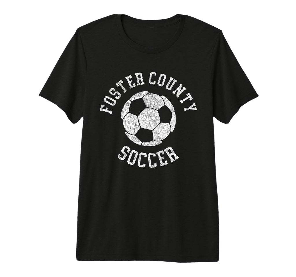 Foster County Soccer Distressed 90S T-Shirt - Casual Everyday Wear Unisex