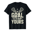 Lacrosse Goalie Lax Goalkeeper T-Shirt - Minimalist Print for Adults