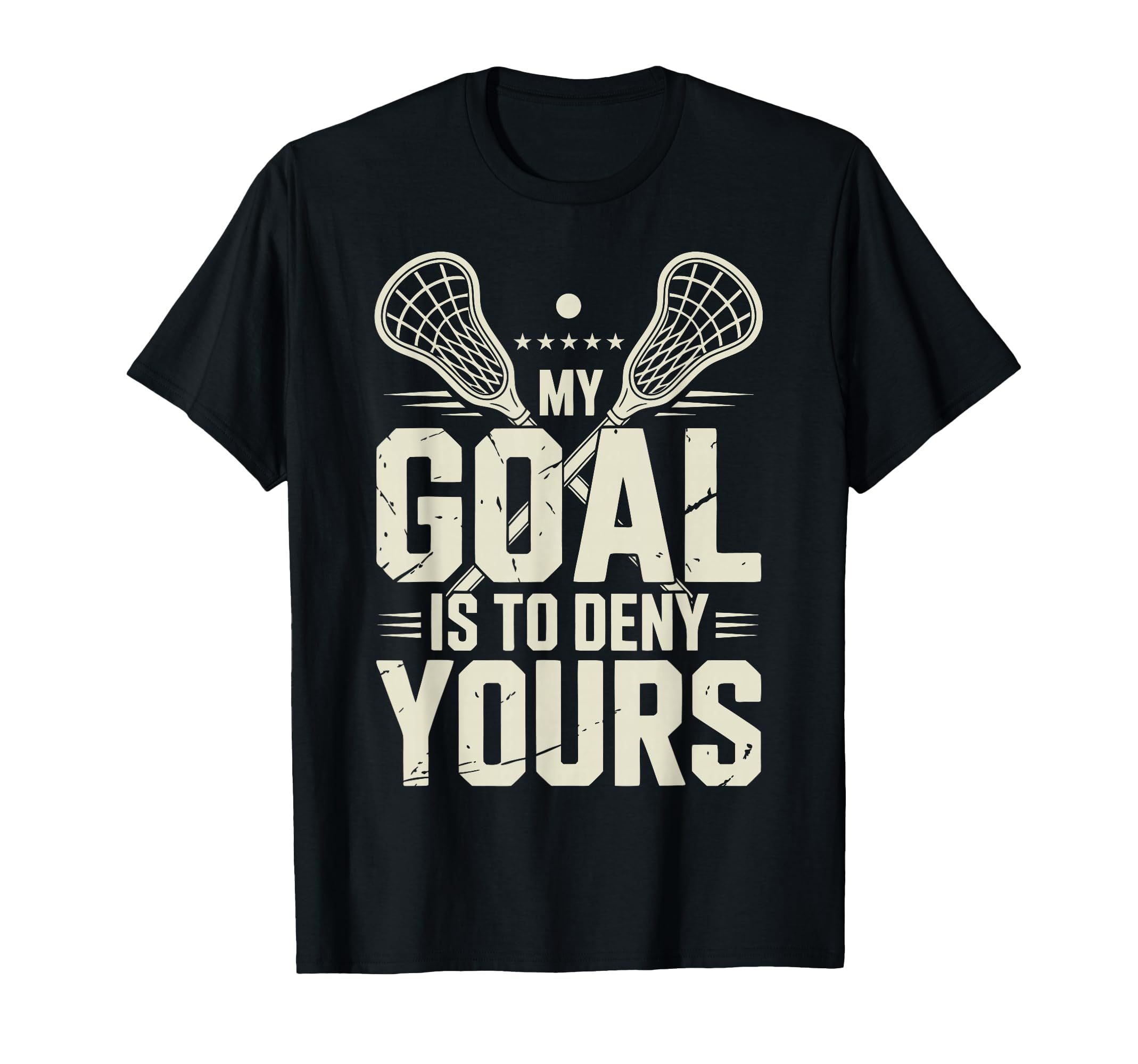 Lacrosse Goalie Lax Goalkeeper T-Shirt - Minimalist Print for Adults