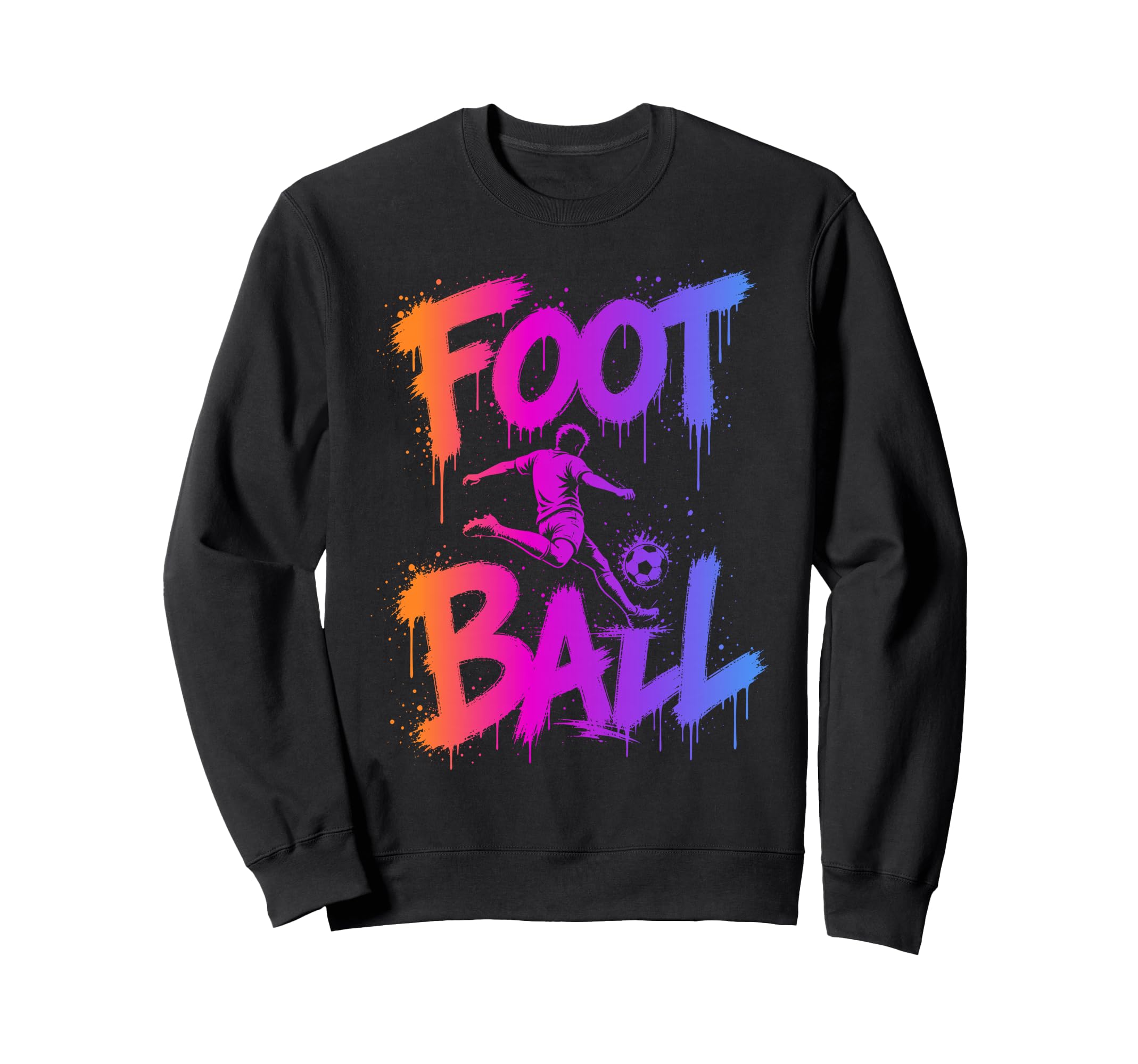 Football Graffiti Urban Streetwear Sweatshirt - Trendy Graphic for Adults