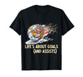 Soccer Lifes About Goals And Assists T-Shirt - Custom Art Print for Adults